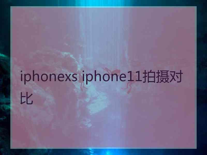 iphonexs iphone11拍摄对比