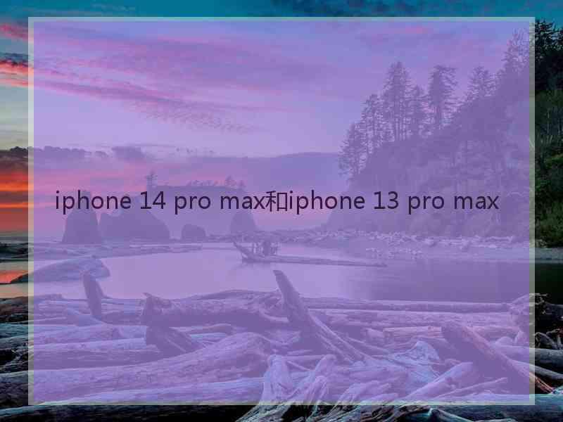 iphone 14 pro max和iphone 13 pro max