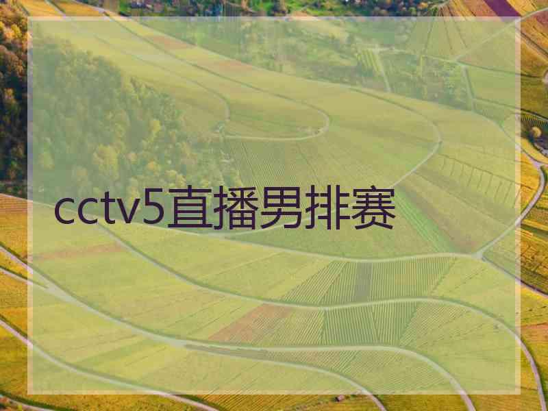 cctv5直播男排赛