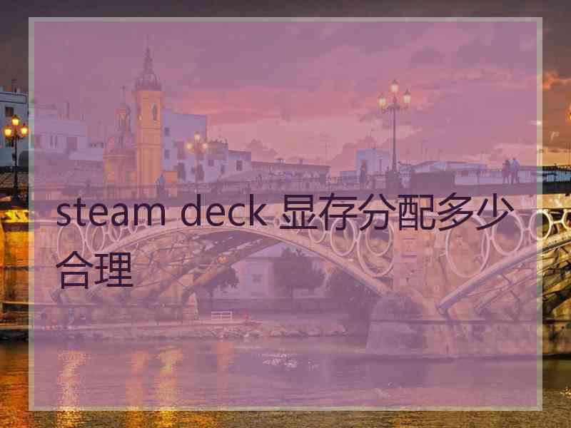 steam deck 显存分配多少合理