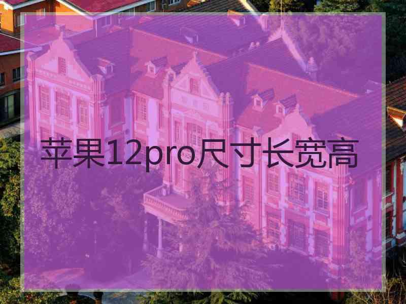 苹果12pro尺寸长宽高