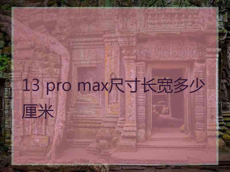 13 pro max尺寸长宽多少厘米